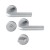 HOPPE Bonn Rosetten-Garnitur - F69 Edelstahl matt - WC/Bad
