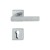 HOPPE Dallas Rosetten-Garnitur - F41-R Messing satiniert verchromt mit Resista - PZ