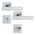 HOPPE Dallas Rosetten-Garnitur - F49-R Messing verchromt mit Resista - WC/Bad