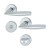 HOPPE Vitória Rosetten-Garnitur - F1 Aluminium Natur - WC/Bad