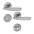 HOPPE Vitória Rosetten-Garnitur - F9 Aluminium Stahl - WC/Bad