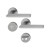 HOPPE Stockholm Rosetten-Garnitur - F9 Aluminium Stahl - WC/Bad