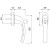 HOPPE Tôkyô Fenstergriff 0710S/U26 - Maßblatt